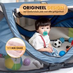 Deryan Peuter Luxe Campingbedje – Inclusief Zelfopblaasbare Matras - Blue -Babyartikelen Winkel 1200x1200 598