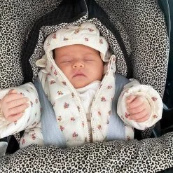 Ukje Voetenzak Baby Autostoel - Universeel - Geschikt Voor Maxi Cosi Cybex Doona - Superzacht Katoen - Zwart Wafel - Luipaard -Babyartikelen Winkel 1200x1200 668