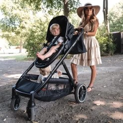 Deryan Evy Kinderwagen - Duo Kinderwagen - Uitbreidbaar - Inclusief Reiswieg - Zwart -Babyartikelen Winkel 1200x1200 759