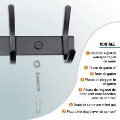 Vannons - Wandkapstok - Kapstok Hangend - RVS Metaal - 10 Hangers - Industrieel - Kapstok Zwart 18 Vannons - Wandkapstok - Kapstok Hangend - RVS Metaal - 10 Hangers - Industrieel - Kapstok Zwart -Babyartikelen Winkel 1200x1200 783