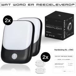 Nachtlampje Stopcontact Met Bewegingssensor Voor Kinderen & Volwassenen - Babykamer - Warm Wit - 2 Stuks -Babyartikelen Winkel 1200x1200 795