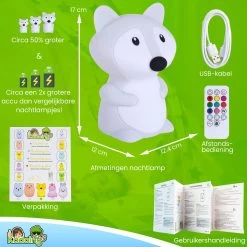 Kadoing Vos Nachtlamp (Groot) - Met TAP-ON & Afstandsbediening - Oplaadbaar - LED Lamp - Gender Reveal - Babyshower - Kraamcadeau - Verjaardag Baby - Babykamer - Bedlamp Kinderen - Kinderkamer - Kinderspeelgoed - SpeelgoedCadeau - Premium Kinderlamp -Babyartikelen Winkel 1200x1200 808