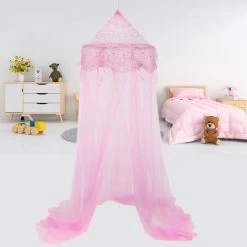 Merkloos Decopatent® Prinsessen Klamboe Kinderkamer - Klamboe Baby Kamer - Klamboe 1 Persoons - Voor Boven Bed - Roze - 60 X 60 X 250 Cm -Babyartikelen Winkel 1200x1200 828