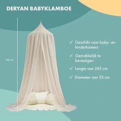 Deryan Baby Klamboe Vintage 245cm - Kinderklamboe - Hemeltje- Nougat 22 Deryan Baby Klamboe Vintage 245cm - Kinderklamboe - Hemeltje- Nougat -Babyartikelen Winkel 1200x1200 839