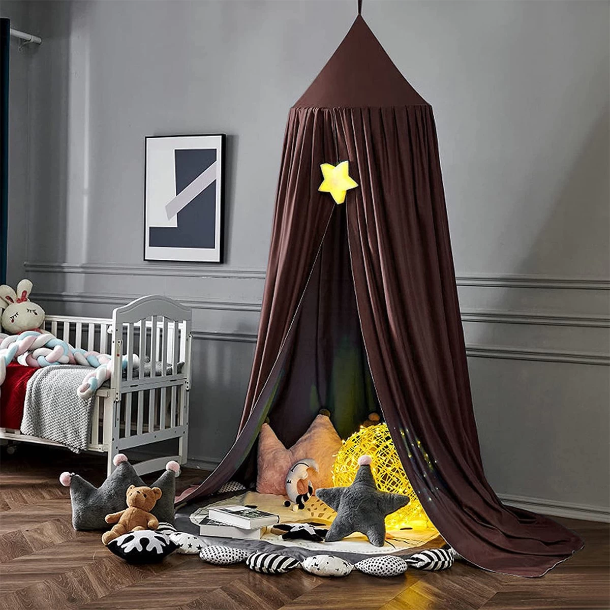 Deryan Baby Klamboe Vintage 245cm - Kinderklamboe - Hemeltje - Chestnut 4 Deryan Baby Klamboe Vintage 245cm - Kinderklamboe - Hemeltje - Chestnut - Afbeelding 4