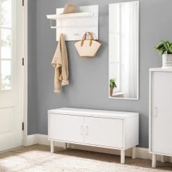 IN-HOME Landelijk Kapstok Met Hoedenplank - Wandkapstok In Metaal/Hout -Wit -Babyartikelen Winkel 1200x1200 889