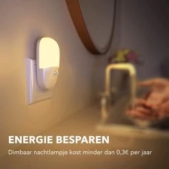 Wonix® - Nachtlampje Stopcontact - Kinderen & Volwassenen - Met Bewegingssensor - Met Dag En Nacht Sensor - 3 Lichtmodes - Automatisch AAN / UIT - Helderheid Instelbaar - Plug And Play - Voor Slaapkamer, Babykamer, Gang, Trap - Warmwit - 2 Stuks -Babyartikelen Winkel 1200x1200 893