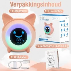 Kinderwekker – Slaaptrainer Kinderen – Slaapwekker Kinderen - Roze -Babyartikelen Winkel 1200x1200 926