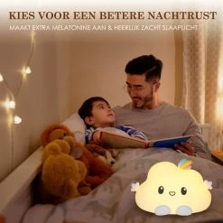 MIRI Nachtlampje Kinderen – Wolk – Nachtlamp – USB-Oplaadbaar – LED – RGB Kleuren – Dimmer – Timer – Draadloos – Kindvriendelijk – Babykamer -Babyartikelen Winkel 1200x1200 935
