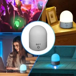 QEY - USB Oplaadbaar Nachtlampje 8 Instelbare Kleuren - LED Verlichting - Leeslamp - Tafellamp - Bedlamp Voor Baby, Kinderen & Volwassenen - Kinderkamer - Dimbaar - Touch Control - Multi Kleur & Wit Licht - RGB Nachtlamp -Babyartikelen Winkel 1200x1200 941