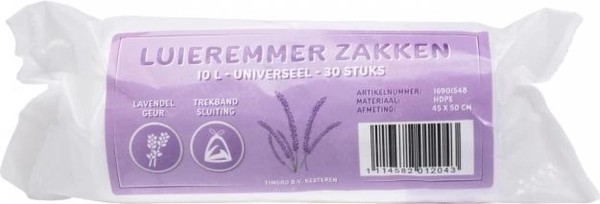 Puck Luieremmer Zakken Lavendel 30 Stuks 1 Puck Luieremmer Zakken Lavendel 30 Stuks