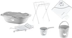 Badset + Standaard | Babyjem 6-delig Grijs IJsbeer Always With You