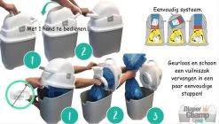 DiaperChamp ONE - Soft Silver - Standaard Luieremmer -Babyartikelen Winkel 1200x678 4