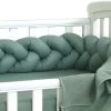 MamaLoes Amy Pure Stonegreen 210 Cm Braided Bedbumper 80122