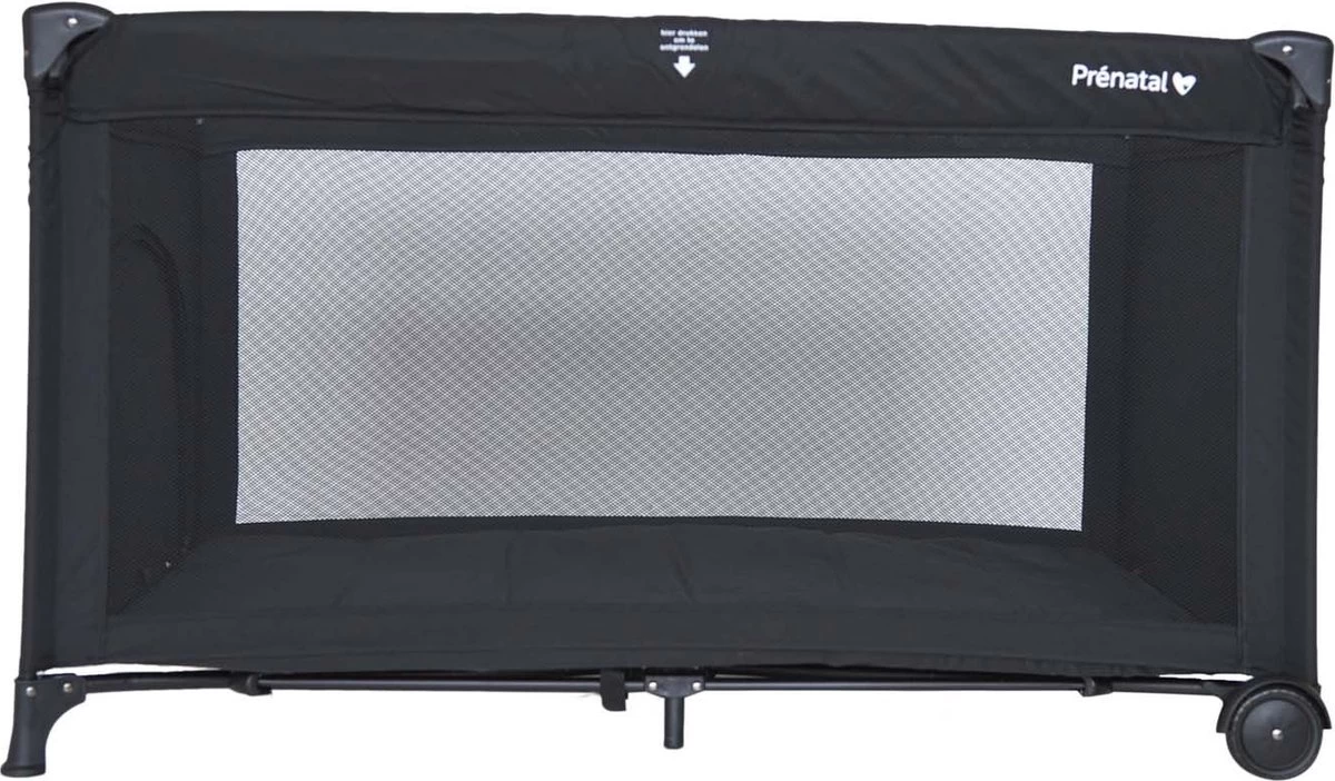 Prénatal Luxe Campingbedje Met Bodemmatras - Inclusief Draagtas - Inklapbaar Baby Campingbed - Met Wieltjes En Kruipluik - 120 X 60 Cm - Zwart 1 Prénatal Luxe Campingbedje Met Bodemmatras - Inclusief Draagtas - Inklapbaar Baby Campingbed - Met Wieltjes En Kruipluik - 120 X 60 Cm - Zwart