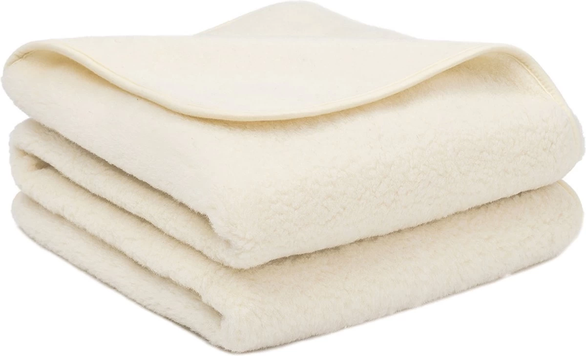 WOOOL® Merino Dekentje - FLUFFY (95x135cm) 100% Merino Wol - Plaid - Wollen Deken - Wieg Ledikant 1 WOOOL® Merino Dekentje - FLUFFY (95x135cm) 100% Merino Wol - Plaid - Wollen Deken - Wieg Ledikant