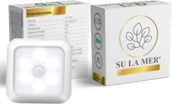 LED Verlichting Met Bewegingssensor - Warm Wit - Wit Licht - Nachtlamp Op Batterij - Draadloos Sensor - Kastverlichting - Trapverlichting - Nachtlampje - Zilver/Grijs -Babyartikelen Winkel 1200x731 2