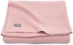 Jollein Baby Deken Ledikant Basic Knit 100x150cm - Pale Pink -Babyartikelen Winkel 1200x750