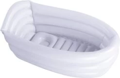 Bambino© Opblaasbaar Babybad - Lichtgrijs - 78 X 52 X 30 Cm | Ideaal Voor Op Reis | 0-12 Maanden