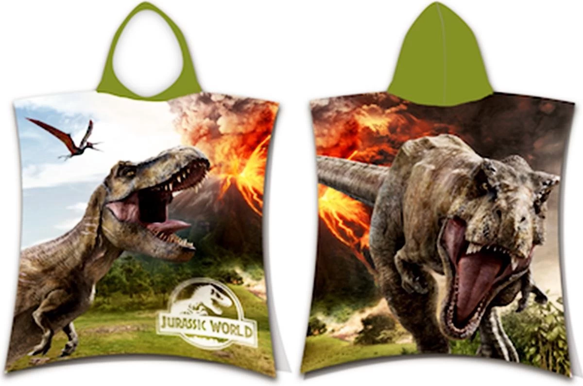 Jurassic World Poncho Vulkaan - 55 X 115 Cm - Katoen 1 Jurassic World Poncho Vulkaan - 55 X 115 Cm - Katoen