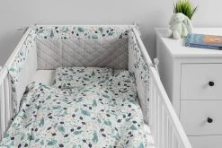Sensillo Baby Bedbumper - Bedomrander - Anti Stootrand Ledikant - Bed Zijbeschermers - 180x30cm - Grijs Diertjes -Babyartikelen Winkel 1200x800 211