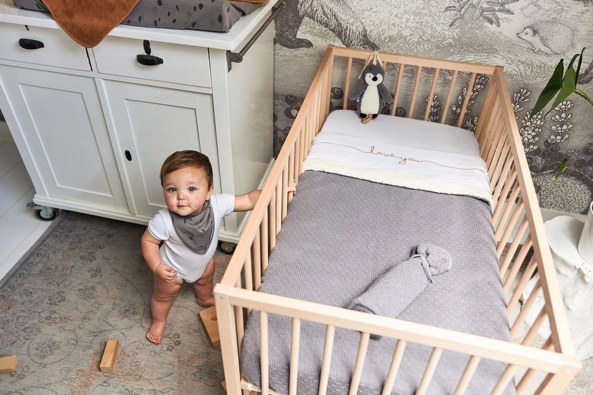 Jollein Baby Deken Ledikant 100x150cm Teddy Bliss Knit - Storm Grey 11 Jollein Baby Deken Ledikant 100x150cm Teddy Bliss Knit - Storm Grey - Afbeelding 11