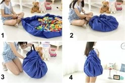 2 In 1 Speelgoed Opberg Kleed | Speelgoed Organizer | Speelmat Voor Kinderen | Opbergzak Speelkleed | Diameter 1.5 Meter | Kleur Groen -Babyartikelen Winkel 1200x803 3