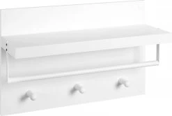 IN-HOME Landelijk Kapstok Met Hoedenplank - Wandkapstok In Metaal/Hout -Wit -Babyartikelen Winkel 1200x805 2