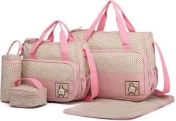 Miss Lulu Luiertas - 5-delige Verzorgingstas Set - Roze (9026 PK)