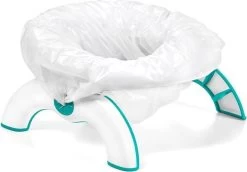 OXO Tot 2-in-1 Plaspotje En WC Verkleiner - Plaspotje Voor Onderweg - Potjes - Potje Peuter- Wit/Teal -Babyartikelen Winkel 1200x837 3