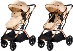 Ding Juna Kinderwagen 3 In 1 - Beige/Rose - Combi Kinderwagen Incl. Autostoel -Babyartikelen Winkel 1200x840 4