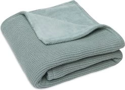 Jollein Baby Deken Ledikant 100x150cm Basic Knit Forest Green/Fleece -Babyartikelen Winkel 1200x863 1