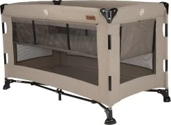 Reisbed Novi Baby® Nora Luxe Sand/Black -Babyartikelen Winkel 1200x879 1