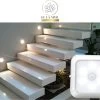 LED Verlichting Met Bewegingssensor - Warm Wit - Wit Licht - Nachtlamp Op Batterij - Draadloos Sensor - Kastverlichting - Trapverlichting - Nachtlampje - Zilver/Grijs