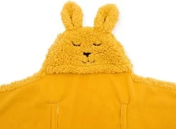 Jollein Wikkeldeken Bunny 100x105cm - Mustard -Babyartikelen Winkel 1200x886