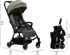 Hamilton By Yoop X1 Plus Buggy – Nieuw, Hoger, Uitgebreider 2023 Model – Premium Stroller Met One Hand Folding Technologie – Grijs – Lichte, Verstelbare En Wendbare Kinderwagen Met Vele Gemakken -Babyartikelen Winkel 1200x942 2