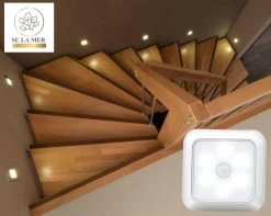 LED Verlichting Met Bewegingssensor - Warm Wit - Wit Licht - Nachtlamp Op Batterij - Draadloos Sensor - Kastverlichting - Trapverlichting - Nachtlampje - Zilver/Grijs -Babyartikelen Winkel 1200x959 2