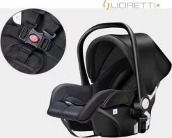 Merkloos Lioretti® Luxe Baby Buggy 3 In 1 | Baby Wagen | Kinderwagen Met Stoel En Wieg | Inklapbaar | Hoge Kwaliteit | Combi | Zwart -Babyartikelen Winkel 1200x960 1