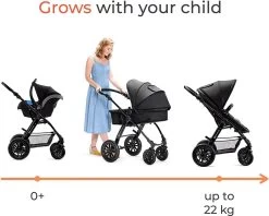 Kinderkraft Moov 3 In 1 Kinderwagen - Inclusief Autostoel - Black -Babyartikelen Winkel 1200x962 2