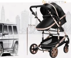Merkloos Lioretti® Luxe Baby Buggy 3 In 1 | Baby Wagen | Kinderwagen Met Stoel En Wieg | Inklapbaar | Hoge Kwaliteit | Combi | Zwart -Babyartikelen Winkel 1200x976 4
