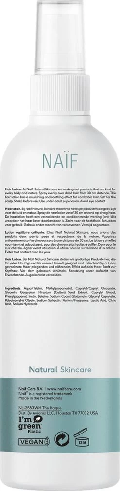Naïf Easy Styling Haarlotion - Baby En Kind - 150ml - Met Natuurlijke Ingrediënten -Babyartikelen Winkel 294x1200 1
