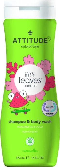 Attitude Little Leaves 2-in-1 Shampoo Watermeloen & Kokos -Babyartikelen Winkel 431x1200 1