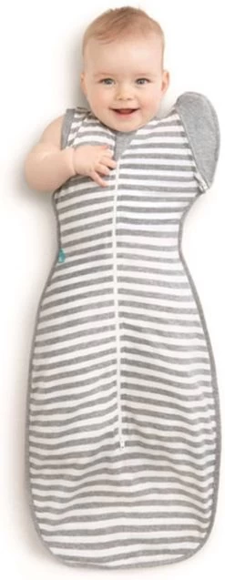 Love To Dream™ Babyslaapzak Swaddle Up™ - Inbakeren Afbouwen - Baby 6-9 Maanden - 8.5-11 Kg - All Season - Grijs -Babyartikelen Winkel 465x1200