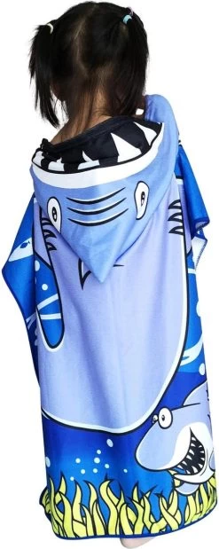 JAXY Badcape Baby - Badcape - Baby Badjas - Omslagdoek - Omslagdoek - Baby Handdoek Met Capuchon - Strandhanddoek - Badponcho - Poncho Handdoek - Microfiber - 60x90cm - Haai -Babyartikelen Winkel 479x1200 1