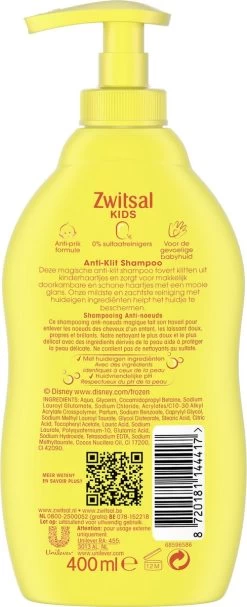 Zwitsal Kids Anti-Klit Shampoo - 6 X 400 Ml - Voordeelverpakking -Babyartikelen Winkel 488x1200