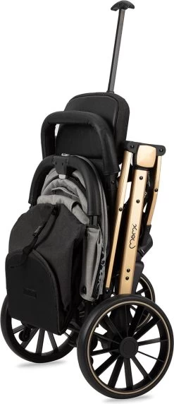 MoMi Wandelwagen - Compacte Lichtgewicht Buggy - Estelle Dakar Met XXL Wielen & Zonnekap - Leopard - Grijs-Goud (geschikt Van 6mnd - 22kg) -Babyartikelen Winkel 518x1200