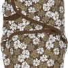 Meyco Vintage Flower Swaddlemeyco Inbakerdoek - Chocolate - 0-3 Maanden