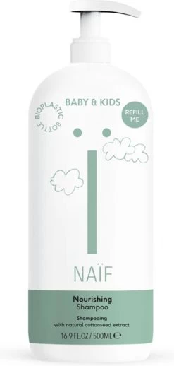 Naïf Voedende Shampoo Pompfles - Baby En Kids - 500ml - Met Natuurlijke Ingrediënten -Babyartikelen Winkel 572x1200 2