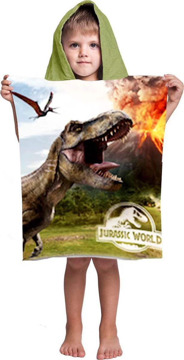 Jurassic World Poncho Vulkaan - 55 X 115 Cm - Katoen 2 Jurassic World Poncho Vulkaan - 55 X 115 Cm - Katoen - Afbeelding 2
