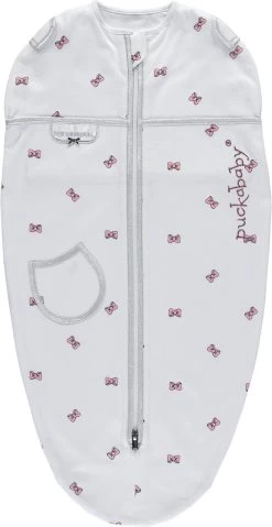 Puckababy Inbakerslaapzak Original Mini 3-6m - White Bowy -Babyartikelen Winkel 619x1200 5
